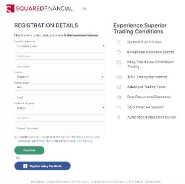 Apertura de una Cuenta de Squared Financial